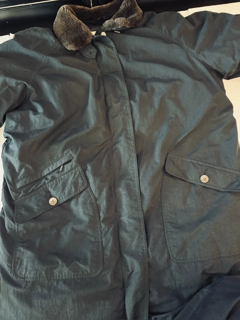 Eddie Bauer Women’s Black Goose Down Full Length Winter Parka, Long Coat- size L - Picture 9 of 14